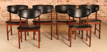 Load image into Gallery viewer, Set of 6 Danish Mid Century rosewood dining chairs, circa 1960s