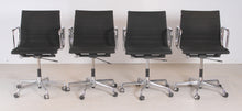 Load image into Gallery viewer, Set of 4 model EA117 Eames swivel office chairs with black fabric upholstery manufactured by Vitra, circa 1980s