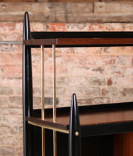 Load image into Gallery viewer, Mid Century G-plan 'Tola and black' -range bookcase model 8726, circa 1960s
