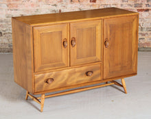 Load image into Gallery viewer, Mid Century Ercol model 467 elm and beech sideboard with blue label, circa 1950s