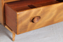 Load image into Gallery viewer, Mid Century Ercol model 467 elm and beech sideboard with blue label, circa 1950s