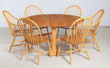 Load image into Gallery viewer, Mid Century Ercol Gate Leg Dining Table and Set of Six Dining Chairs, circa 1970s