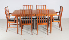 Load image into Gallery viewer, A Midcentury Teak Extending Dining Table and Six Chairs by McIntosh. c1960s