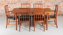 Load image into Gallery viewer, A Midcentury Teak Extending Dining Table and Six Chairs by McIntosh. c1960s