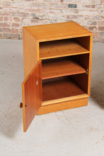 Load image into Gallery viewer, A Pair of Midcentury Oak Bedside Tables by Meredew, c. 1960s.
