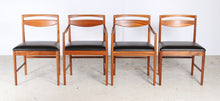 Load image into Gallery viewer, Set of 4 Mid Century teak dining chairs by McIntosh, circa 1960s