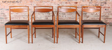 Load image into Gallery viewer, Set of 4 Mid Century teak dining chairs by McIntosh, circa 1960s