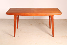 Load image into Gallery viewer, Danish Mid Century extending teak dining table by Arne Hovmand Olsen for Mogens Kold, circa 1960s