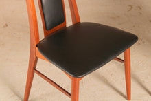 Load image into Gallery viewer, A set of 8 Danish teak ‘Eva’ dining chairs by Niels Koefoed, c. 1970s.