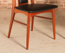 Load image into Gallery viewer, A set of 8 Danish teak ‘Eva’ dining chairs by Niels Koefoed, c. 1970s.