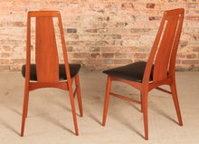 Load image into Gallery viewer, A set of 8 Danish teak ‘Eva’ dining chairs by Niels Koefoed, c. 1970s.