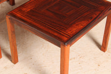 Load image into Gallery viewer, A midcentury Danish rosewood nest of three tables by Vejle Stole, c. 1970s