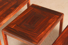 Load image into Gallery viewer, A midcentury Danish rosewood nest of three tables by Vejle Stole, c. 1970s