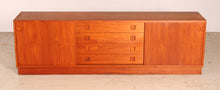 Load image into Gallery viewer, Danish Mid Century low teak sideboard by AEJM Mobler, circa 1960s