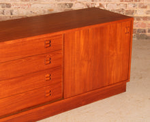 Load image into Gallery viewer, Danish Mid Century low teak sideboard by AEJM Mobler, circa 1960s