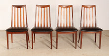 Load image into Gallery viewer, A set of 4 midcentury Fresco dining chairs in teak by G Plan, circa 1970