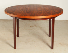 Load image into Gallery viewer, Danish Mid Century extending round/oval rosewood dining table, circa 1970s