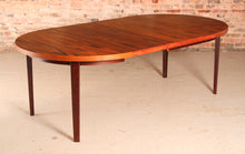 Load image into Gallery viewer, Danish Mid Century extending round/oval rosewood dining table, circa 1970s