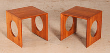 Load image into Gallery viewer, Danish Mid Century pair of Cube solid teak side tables by Jens Quistgaard for Richard Nissen, circa 1970s