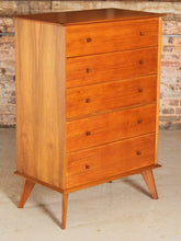 Load image into Gallery viewer, Mid Century walnut chest of drawers, circa 1960s
