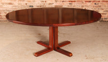Load image into Gallery viewer, Danish Mid Century extending rosewood dining table with pedestal base by Skovby, circa 1960s