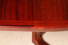 Load image into Gallery viewer, Danish Mid Century extending rosewood dining table with pedestal base by Skovby, circa 1960s