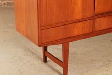 Load image into Gallery viewer, Danish Mid Century teak highboard by E.W. Bach, circa 1960s
