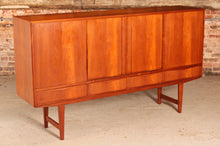 Load image into Gallery viewer, Danish Mid Century teak highboard by E.W. Bach, circa 1960s