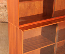 Load image into Gallery viewer, Mid Century glazed mahogany bookcase by Herbert E Gibbs, circa 1970s