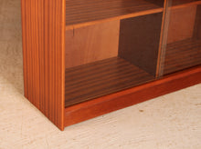 Load image into Gallery viewer, Mid Century glazed mahogany bookcase by Herbert E Gibbs, circa 1970s