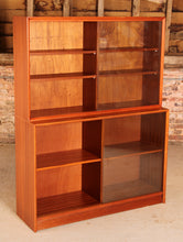 Load image into Gallery viewer, Mid Century glazed mahogany bookcase by Herbert E Gibbs, circa 1970s