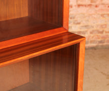 Load image into Gallery viewer, Mid Century glazed mahogany bookcase by Herbert E Gibbs, circa 1970s