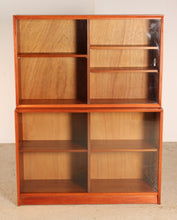 Load image into Gallery viewer, Mid Century glazed mahogany bookcase by Herbert E Gibbs, circa 1970s