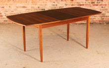 Load image into Gallery viewer, Mid Century walnut extending dining table and 4 chairs by Vanson, circa 1950s
