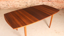 Load image into Gallery viewer, Mid Century walnut extending dining table and 4 chairs by Vanson, circa 1950s
