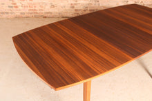 Load image into Gallery viewer, Mid Century walnut extending dining table and 4 chairs by Vanson, circa 1950s