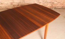 Load image into Gallery viewer, Mid Century walnut extending dining table and 4 chairs by Vanson, circa 1950s