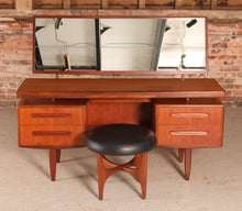 Load image into Gallery viewer, Midcentury Fresco Teak Dressing Table & Stool by G-Plan, circa 1960s.