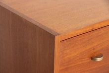 Load image into Gallery viewer, Midcentury Teak Chest of Drawers with Brass Handles c.1970