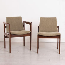 Load image into Gallery viewer, Set of 6 Reupholstered Midcentury Afromosia Dining Chairs c1960s