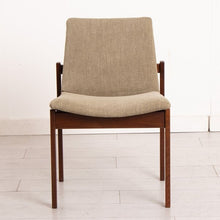 Load image into Gallery viewer, Set of 6 Reupholstered Midcentury Afromosia Dining Chairs c1960s