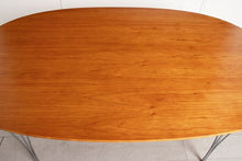 Load image into Gallery viewer, Danish Midcentury Super Ellipse Dining Table with Cherry Wood top by Piet Hein, Bruno Mathsson & Arne Jacobsen