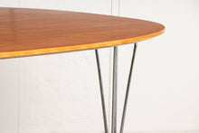 Load image into Gallery viewer, Danish Midcentury Super Ellipse Dining Table with Cherry Wood top by Piet Hein, Bruno Mathsson & Arne Jacobsen