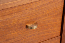 Load image into Gallery viewer, Midcentury Teak Chest of Drawers with Brass Handles c.1970