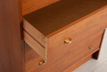 Load image into Gallery viewer, Midcentury Teak Chest of Drawers with Brass Handles c.1970