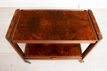 Load image into Gallery viewer, Art Deco Metamorphic Serving Trolley in Burr Walnut c.1930s