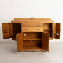Load image into Gallery viewer, Art Deco Oak Sideboard with Chrome Handles c.1930