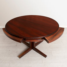 Load image into Gallery viewer, Danish Midcentury Dyrlund Flip Flap Extending Dining Table in Rosewood