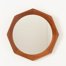 Load image into Gallery viewer, Danish Midcentury Octagonal Teak Mirror c.1965