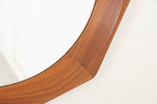 Load image into Gallery viewer, Danish Midcentury Octagonal Teak Mirror c.1965